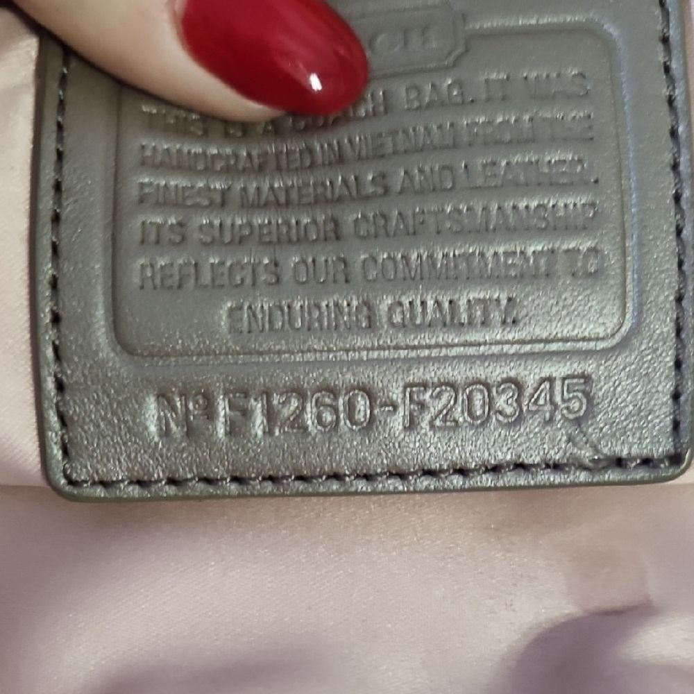 Coach Metallic Croc-Embossed Tote and Pouch Set - Picture 4 of 15